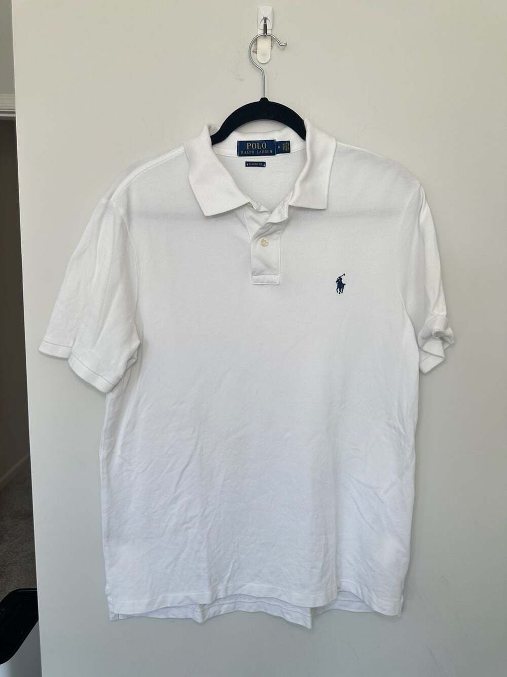 Polo Ralph Lauren Classic Fit White Short Sleeve Polo Shirt Men's Size M - Picture 6 of 6